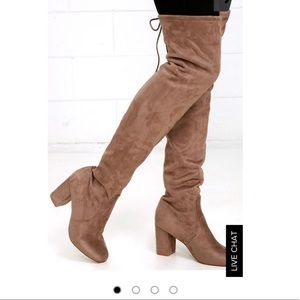 Chinese laundry tan over the knee boots! Brand new